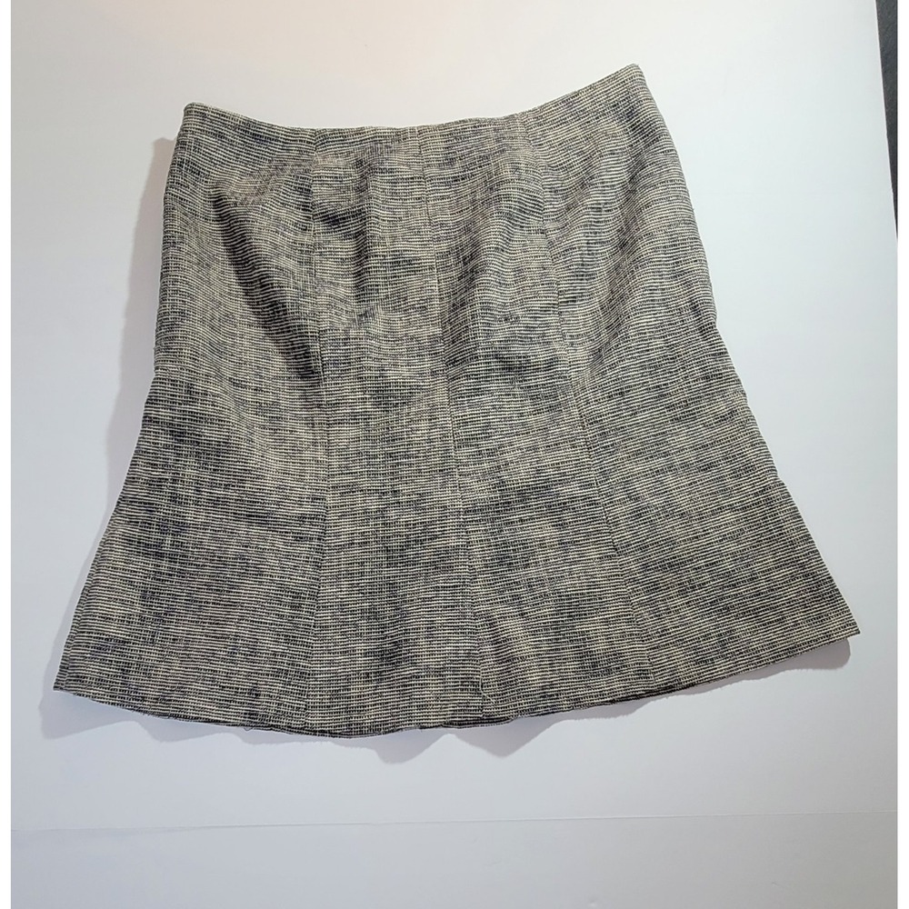 Talbots Womens Tweed Gray Professional Pencil Skirt w Flare Knee Length Size 14